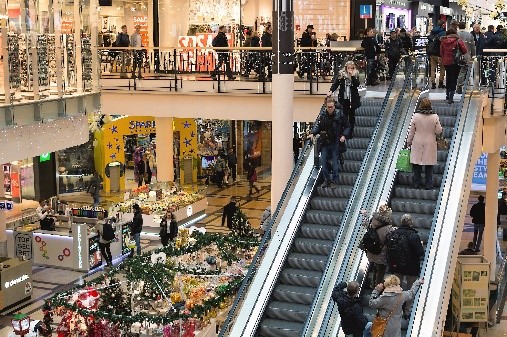 Escalators during the holidays